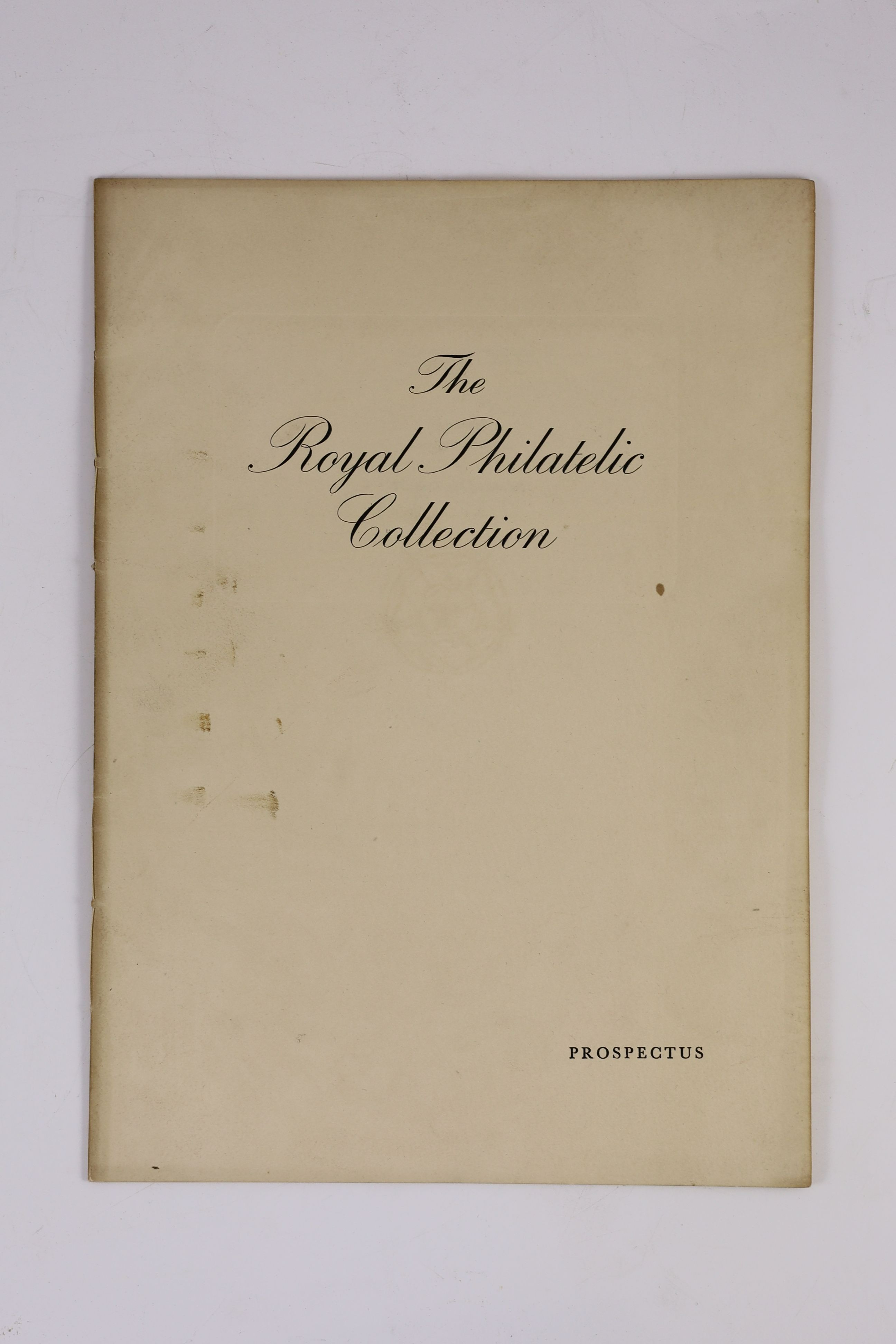 Wilson, Sir John - The Royal Philatelic Collection, with frontis portrait of King George VI, folio, crushed red morocco, with gilt Royal Coat of Arms, with 60 plates of which 12 are in colour, Viscount Kemsley at the Dro